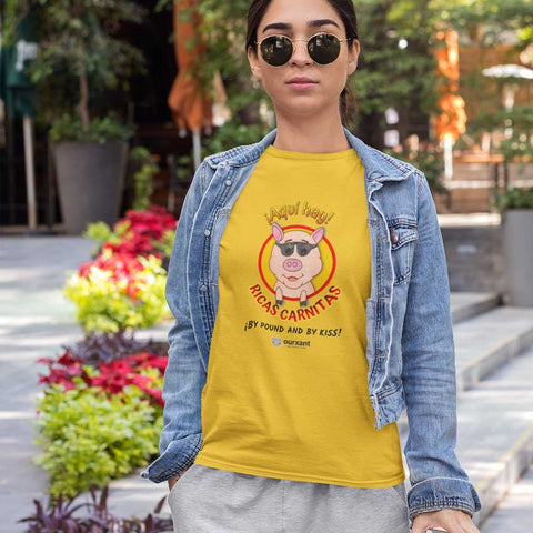 Ricas Carnitas Woman T-Shirt | Latina Streetwear | Latina T-Shirt | Ourxant Latinx T-Shirt | Latinx Streetwear | Latina Streetwear Style | Latina T-Shirt | Mexican Streetwear Owned Brand | Funny Latina T-Shirt