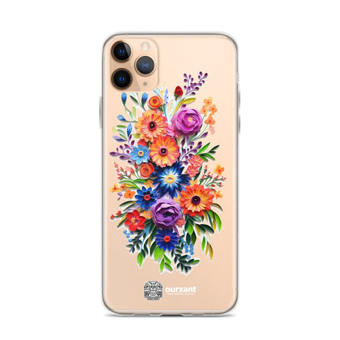 iPhone case, Phone protection, Sleek design, Mexican floral art, Oil-painted flowers, Scratch-resistant, Dustproof, Oil-resistant, Dirt-resistant, Solid back, Flexible sides, Precise alignment, Port openings, Fashionable, Elegance, Sophistication, Natural beauty, High-quality, Attention to detail, Apple accessory, Latinx accessory, Latina accessory, Mexican accessory, iPhone X Case, iPhone 11 Case,  iPhone 12 Case,, iPhone 13 Case, iPhone 14 Case,