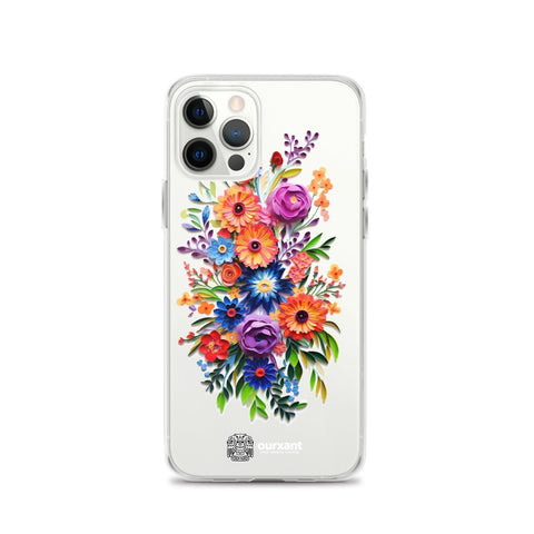 iPhone case, Phone protection, Sleek design, Mexican floral art, Oil-painted flowers, Scratch-resistant, Dustproof, Oil-resistant, Dirt-resistant, Solid back, Flexible sides, Precise alignment, Port openings, Fashionable, Elegance, Sophistication, Natural beauty, High-quality, Attention to detail, Apple accessory, Latinx accessory, Latina accessory, Mexican accessory, iPhone X Case, iPhone 11 Case, iPhone 12 Case,, iPhone 13 Case, iPhone 14 Case,