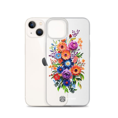 iPhone case, Phone protection, Sleek design, Mexican floral art, Oil-painted flowers, Scratch-resistant, Dustproof, Oil-resistant, Dirt-resistant, Solid back, Flexible sides, Precise alignment, Port openings, Fashionable, Elegance, Sophistication, Natural beauty, High-quality, Attention to detail, Apple accessory, Latinx accessory, Latina accessory, Mexican accessory, iPhone X Case, iPhone 11 Case, iPhone 12 Case,, iPhone 13 Case, iPhone 14 Case,