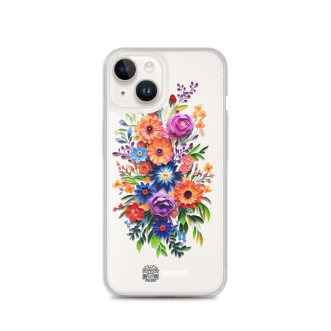 iPhone case, Phone protection, Sleek design, Mexican floral art, Oil-painted flowers, Scratch-resistant, Dustproof, Oil-resistant, Dirt-resistant, Solid back, Flexible sides, Precise alignment, Port openings, Fashionable, Elegance, Sophistication, Natural beauty, High-quality, Attention to detail, Apple accessory, Latinx accessory, Latina accessory, Mexican accessory, iPhone X Case, iPhone 11 Case, iPhone 12 Case,, iPhone 13 Case, iPhone 14 Case,