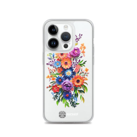 iPhone case, Phone protection, Sleek design, Mexican floral art, Oil-painted flowers, Scratch-resistant, Dustproof, Oil-resistant, Dirt-resistant, Solid back, Flexible sides, Precise alignment, Port openings, Fashionable, Elegance, Sophistication, Natural beauty, High-quality, Attention to detail, Apple accessory, Latinx accessory, Latina accessory, Mexican accessory, iPhone X Case, iPhone 11 Case, iPhone 12 Case,, iPhone 13 Case, iPhone 14 Case,