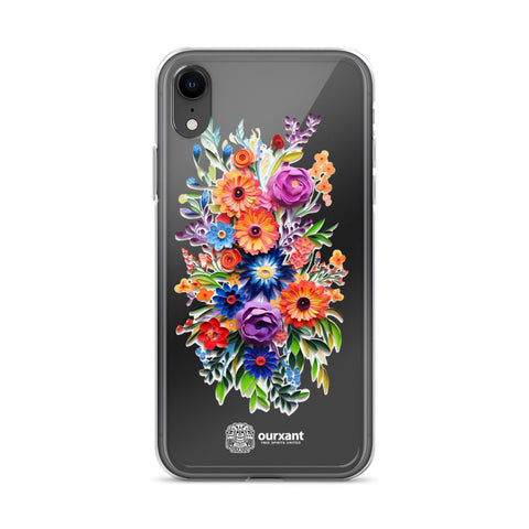 iPhone case, Phone protection, Sleek design, Mexican floral art, Oil-painted flowers, Scratch-resistant, Dustproof, Oil-resistant, Dirt-resistant, Solid back, Flexible sides, Precise alignment, Port openings, Fashionable, Elegance, Sophistication, Natural beauty, High-quality, Attention to detail, Apple accessory, Latinx accessory, Latina accessory, Mexican accessory, iPhone X Case, iPhone 11 Case, iPhone 12 Case,, iPhone 13 Case, iPhone 14 Case,