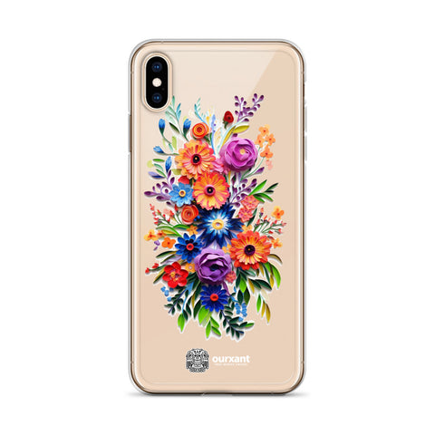 iPhone case, Phone protection, Sleek design, Mexican floral art, Oil-painted flowers, Scratch-resistant, Dustproof, Oil-resistant, Dirt-resistant, Solid back, Flexible sides, Precise alignment, Port openings, Fashionable, Elegance, Sophistication, Natural beauty, High-quality, Attention to detail, Apple accessory, Latinx accessory, Latina accessory, Mexican accessory, iPhone X Case, iPhone 11 Case, iPhone 12 Case,, iPhone 13 Case, iPhone 14 Case,