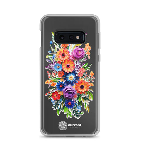 Samsung case, Phone protection, Sleek design, Mexican floral art, Oil-painted flowers, Scratch-resistant, Dustproof, Oil-resistant, Dirt-resistant, Solid back, Flexible sides, Precise alignment, Port openings, Fashionable, Elegance, Sophistication, Natural beauty, High-quality, Attention to detail, Apple accessory, Latinx accessory, Latina accessory, Mexican accessory, Samsung S23 Case