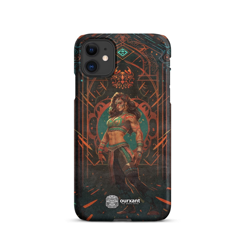 Premium Slim Mobile Protector, mobile case, phone cover, video game graphics, Mexican-American, Mexican Woman wrestler, slim design, wireless charging compatible, Latina Accesories, Latinx Accesories 