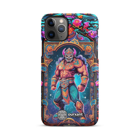 Premium Slim Mobile Protector, mobile case, phone cover, video game graphics, Mexican-American, Mexican wrestler, slim design, wireless charging compatible