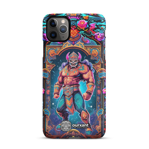 Premium Slim Mobile Protector, mobile case, phone cover, video game graphics, Mexican-American, Mexican wrestler, slim design, wireless charging compatible