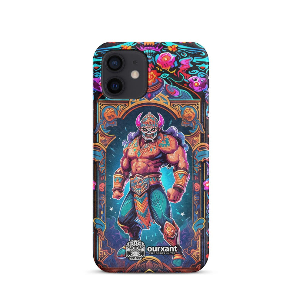 Premium Slim Mobile Protector, mobile case, phone cover, video game graphics, Mexican-American, Mexican wrestler, slim design, wireless charging compatible