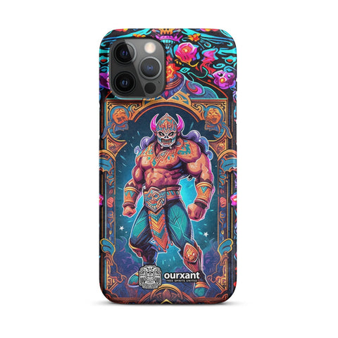 Premium Slim Mobile Protector, mobile case, phone cover, video game graphics, Mexican-American, Mexican wrestler, slim design, wireless charging compatible