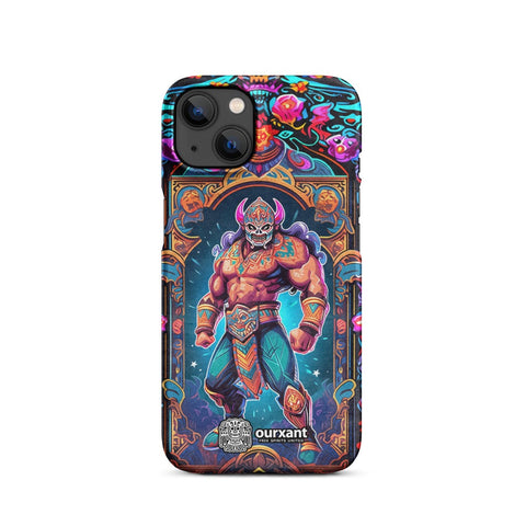 Premium Slim Mobile Protector, mobile case, phone cover, video game graphics, Mexican-American, Mexican wrestler, slim design, wireless charging compatible