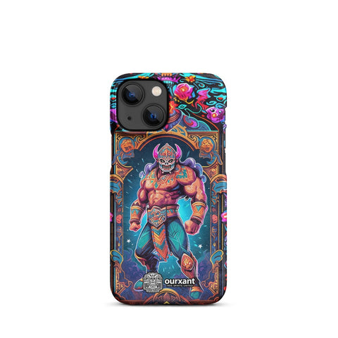 Premium Slim Mobile Protector, mobile case, phone cover, video game graphics, Mexican-American, Mexican wrestler, slim design, wireless charging compatible