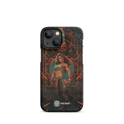 Premium Slim Mobile Protector, mobile case, phone cover, video game graphics, Mexican-American, Mexican Woman wrestler, slim design, wireless charging compatible, Latina Accesories, Latinx Accesories, iPhone Case