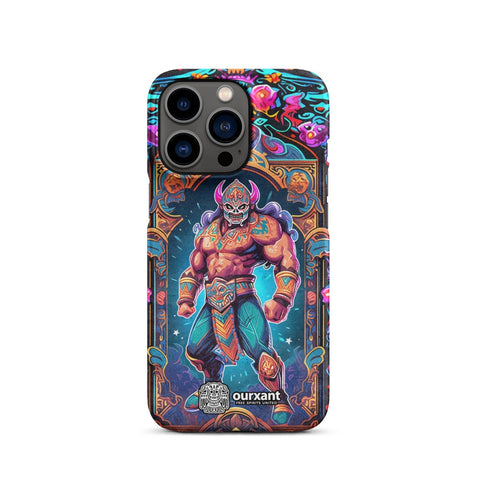 Premium Slim Mobile Protector, mobile case, phone cover, video game graphics, Mexican-American, Mexican wrestler, slim design, wireless charging compatible