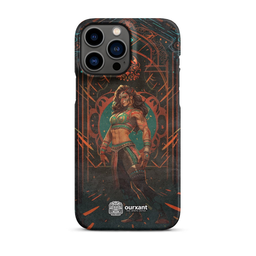 Premium Slim Mobile Protector, mobile case, phone cover, video game graphics, Mexican-American, Mexican Woman wrestler, slim design, wireless charging compatible, Latina Accesories, Latinx Accesories 