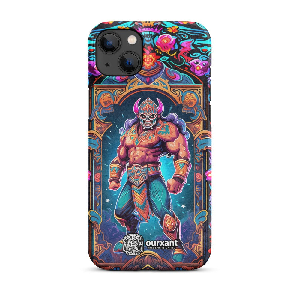 Premium Slim Mobile Protector, mobile case, phone cover, video game graphics, Mexican-American, Mexican wrestler, slim design, wireless charging compatible