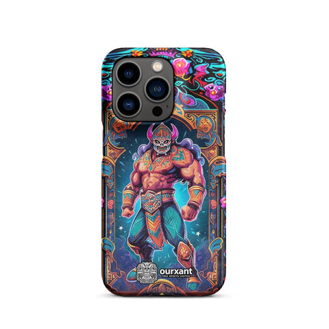 Premium Slim Mobile Protector, mobile case, phone cover, video game graphics, Mexican-American, Mexican wrestler, slim design, wireless charging compatible