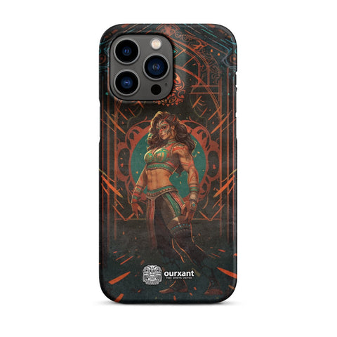 Premium Slim Mobile Protector, mobile case, phone cover, video game graphics, Mexican-American, Mexican Woman wrestler, slim design, wireless charging compatible, Latina Accesories, Latinx Accesories 