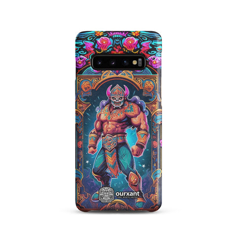 Premium Slim Mobile Protector, mobile case, phone cover, video game graphics, Mexican-American, Mexican wrestler, slim design, wireless charging compatible, Samsung premium Case, Latino Accesories