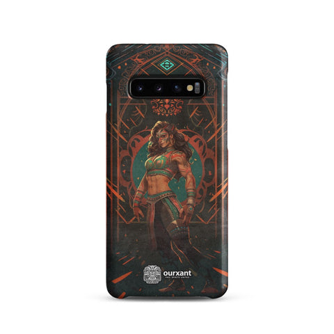 Premium Slim Mobile Protector, mobile case, phone cover, video game graphics, Mexican-American, Mexican Woman wrestler, slim design, wireless charging compatible, Latina Accesories, Latinx Accesories, Premium Samsung Case, Premium Samsung Protector