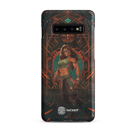 Premium Slim Mobile Protector, mobile case, phone cover, video game graphics, Mexican-American, Mexican Woman wrestler, slim design, wireless charging compatible, Latina Accesories, Latinx Accesories, Premium Samsung Case, Premium Samsung Protector