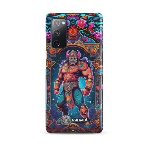 Premium Slim Mobile Protector, mobile case, phone cover, video game graphics, Mexican-American, Mexican wrestler, slim design, wireless charging compatible, Samsung premium Case, Latino Accesories