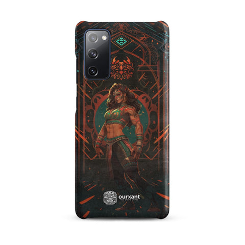 Premium Slim Mobile Protector, mobile case, phone cover, video game graphics, Mexican-American, Mexican Woman wrestler, slim design, wireless charging compatible, Latina Accesories, Latinx Accesories, Premium Samsung Case, Premium Samsung Protector