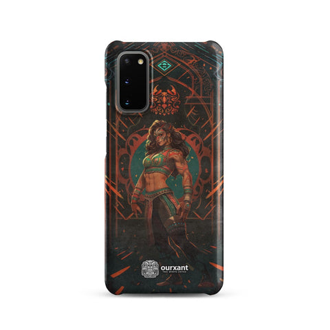 Premium Slim Mobile Protector, mobile case, phone cover, video game graphics, Mexican-American, Mexican Woman wrestler, slim design, wireless charging compatible, Latina Accesories, Latinx Accesories, Premium Samsung Case, Premium Samsung Protector