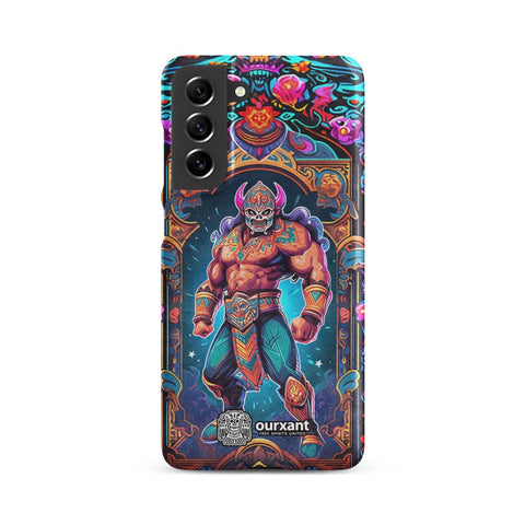 Premium Slim Mobile Protector, mobile case, phone cover, video game graphics, Mexican-American, Mexican wrestler, slim design, wireless charging compatible, Samsung premium Case, Latino Accesories