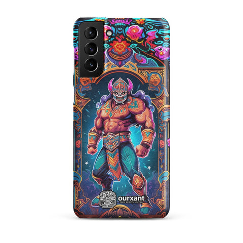 Premium Slim Mobile Protector, mobile case, phone cover, video game graphics, Mexican-American, Mexican wrestler, slim design, wireless charging compatible, Samsung premium Case, Latino Accesories