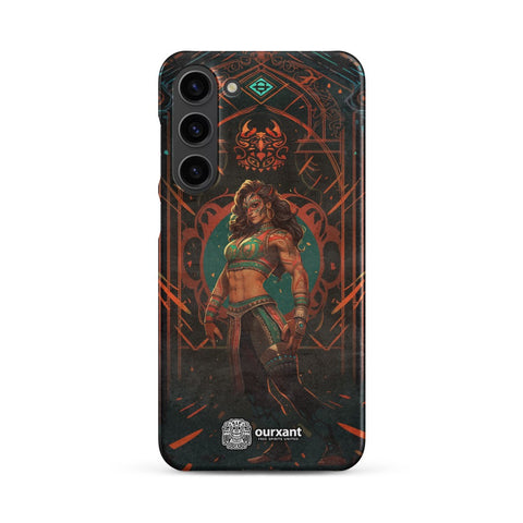 Premium Slim Mobile Protector, mobile case, phone cover, video game graphics, Mexican-American, Mexican Woman wrestler, slim design, wireless charging compatible, Latina Accesories, Latinx Accesories, Premium Samsung Case, Premium Samsung Protector