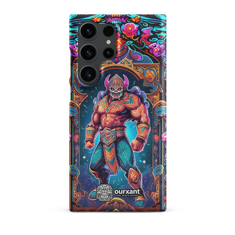 Premium Slim Mobile Protector, mobile case, phone cover, video game graphics, Mexican-American, Mexican wrestler, slim design, wireless charging compatible, Samsung premium Case, Latino Accesories