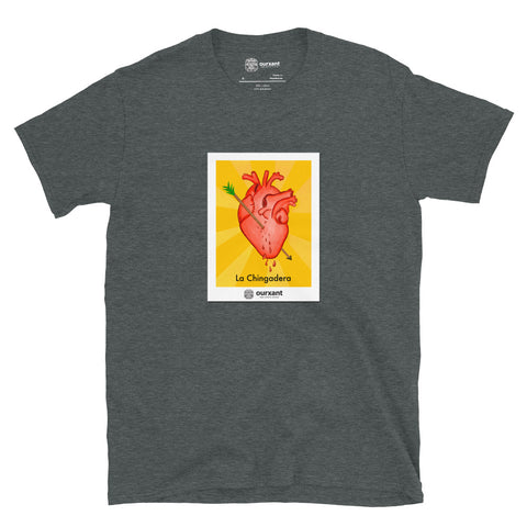 Lotería Broken Heart - Man T-Shirt | Latino Streetwear | Ourxant Latinx T-Shirt | Latinx Streetwear | Latino Streetwear Style | Latino T-Shirt | Mexican Streetwear Owned Brand | Funny Latino T-Shirt | Mexican T-Shirt | La Lotería