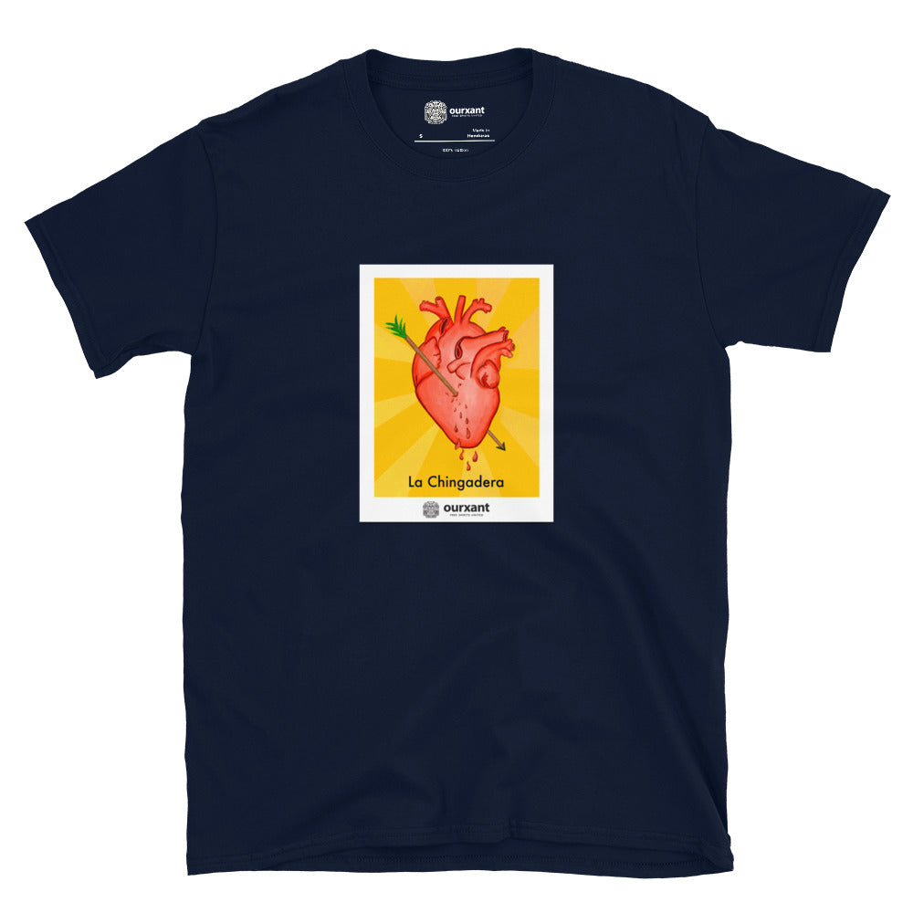 Lotería Broken Heart - Man T-Shirt | Latino Streetwear | Ourxant Latinx T-Shirt | Latinx Streetwear | Latino Streetwear Style | Latino T-Shirt | Mexican Streetwear Owned Brand | Funny Latino T-Shirt | Mexican T-Shirt | La Lotería