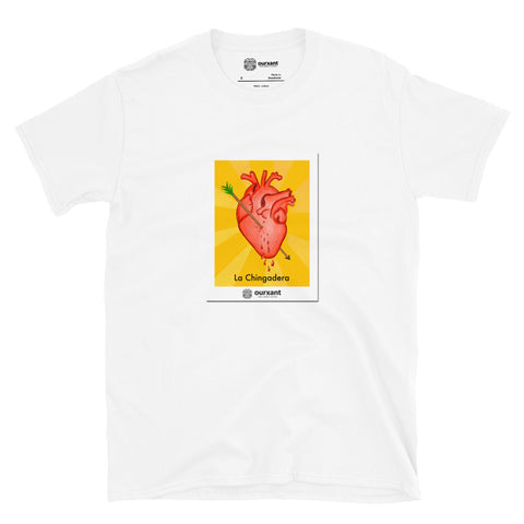 Lotería Broken Heart - Man T-Shirt | Latino Streetwear | Ourxant Latinx T-Shirt | Latinx Streetwear | Latino Streetwear Style | Latino T-Shirt | Mexican Streetwear Owned Brand | Funny Latino T-Shirt | Mexican T-Shirt | La Lotería